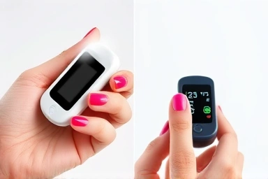 Correct vs. incorrect finger placement for oximeter reading