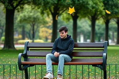 Calm person finding peace after a panic attack.