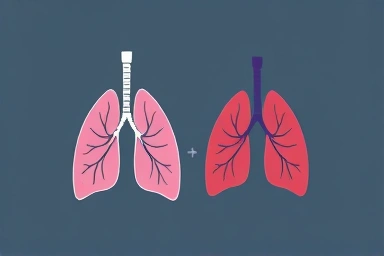 Symbolic representation of lung health and rehabilitation.