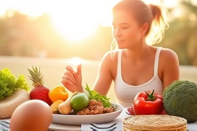 Healthy meal symbolizing cholesterol management and well-being.