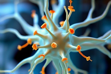 Symbolic representation of beta-alanine's effect on nerve stimulation.