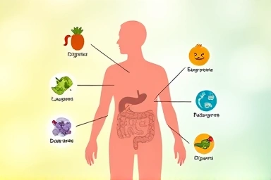 Digestive enzymes helping the body process food and nutrients.