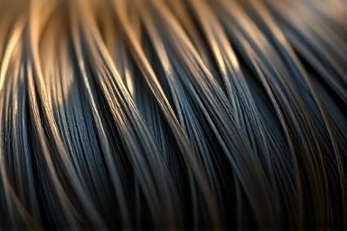 Healthy hair strands symbolizing growth and vitality