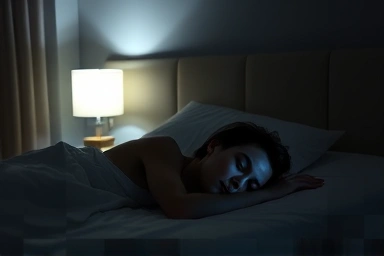 Peaceful sleep in a serene bedroom setting