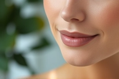 Radiant, smooth facial skin with a subtle glow, symbolizing collagen benefits.