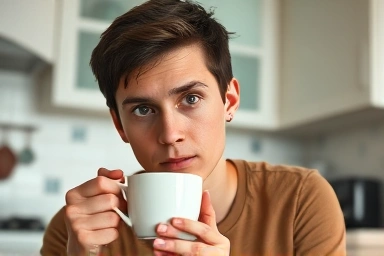 Person feeling focused with MCT oil infused coffee