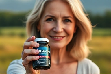 Woman enjoying well-being with omega-3 supplements.