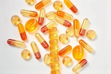 High-quality omega-3 capsules arranged for health and purity.