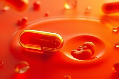 Symbolic representation of iron absorption and fetal growth.