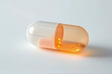 Probiotic capsule symbolizing health and vitality