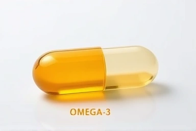 Golden omega-3 capsule symbolizing high absorption