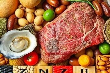 Nutritious zinc-rich foods for appetite and health.
