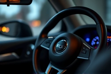 Car steering wheel, financial access, driving while getting loan