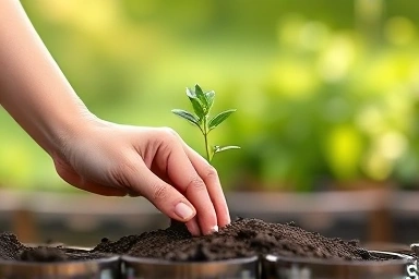 Parent nurturing a financial sapling
