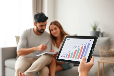 Couple planning finances with joint deposit strategy