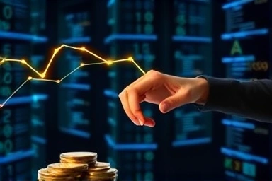 Financial algorithm, data, coins, strategy, financial growth