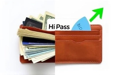 Minimalist wallet with savings card vs cluttered wallet