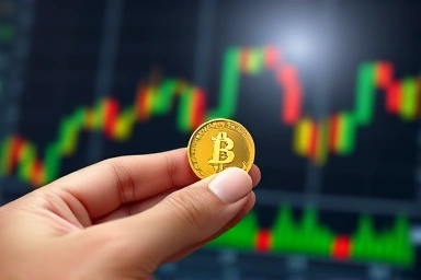 Gold coin held in hand, symbolizing investment value