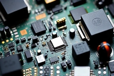 High-tech electronic components, circuit boards, innovation, Nasdaq 100