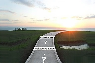 Crossroads representing retirement pay vs. personal loan choice