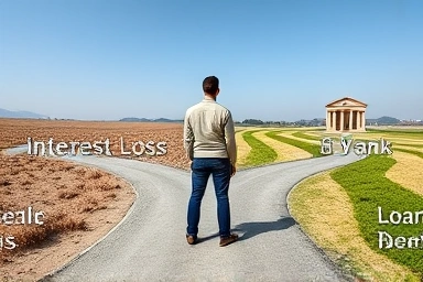 Financial crossroads, choosing between savings penalty and loan