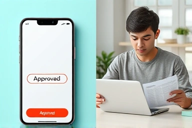 Mobile loan app approval vs. thoughtful comparison of financial options.