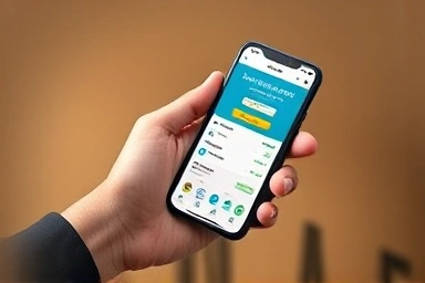Smartphone loan application for emergency funds.
