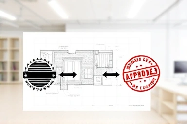 Symbolic representation of commercial sign permit approval process.