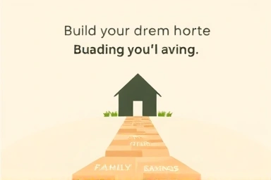 Symbolic path to dream home, representing housing application success