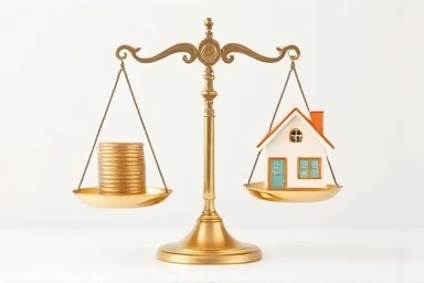 Cost comparison, housing finance, rent vs deposit balance