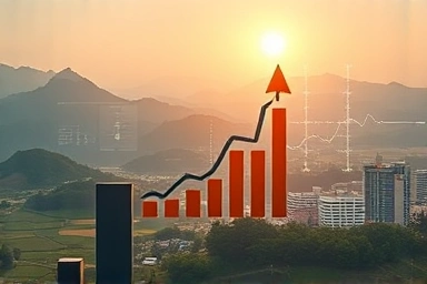 Compass guiding towards land investment growth.