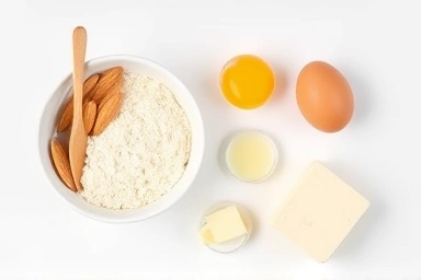 Healthy ingredients for sugar-free allulose cookies.