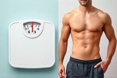 Symbolic representation of weight loss and fitness.