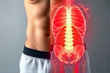 Symbolic representation of core strength and metabolic boost for weight loss.