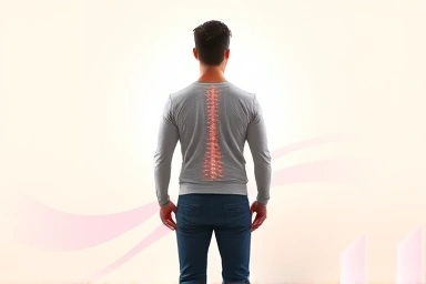 Person achieving greater height and better posture through exercise.