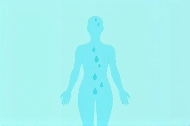 Graphic of human body showing internal hydration