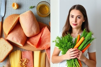 Before and after of one week carb restriction results