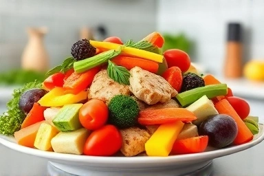 Healthy and satisfying meal with fresh ingredients