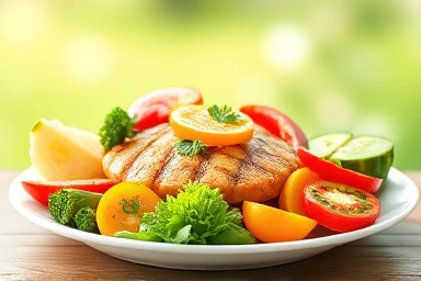 Balanced meal symbolizing healthy, sustainable weight loss without yo-yo effect.