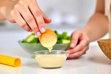 Mindful salad dressing portion control