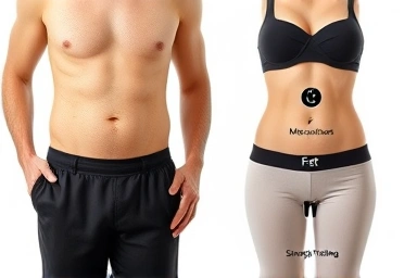 Visceral fat reduction for skinny-obesity through nutrition and fitness.