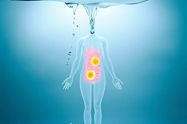 Symbolic image of body detoxification and wellness for a bride.