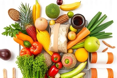 Abundant grocery basket symbolizing smart shopping and savings.