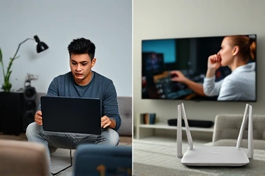 Internet speed comparison: buffering vs smooth streaming experience