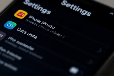 iPhone settings menu photo data optimization