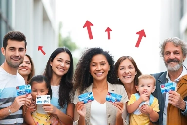 Diverse people benefiting from transit savings program