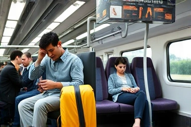 Contrast between stressful and comfortable airport commute