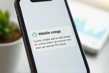 Smartphone notification for mobile data usage control