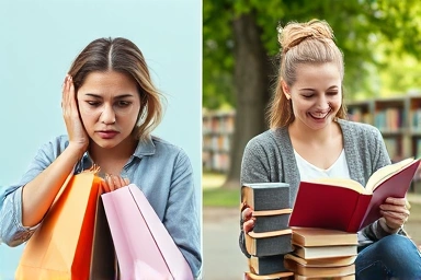 Contrasting impulse spending with fulfilling free activities.