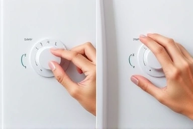 Visual metaphor for saving electricity on refrigerator usage